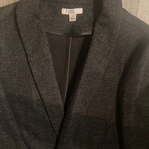 charcol structured blazer- effortless stretch